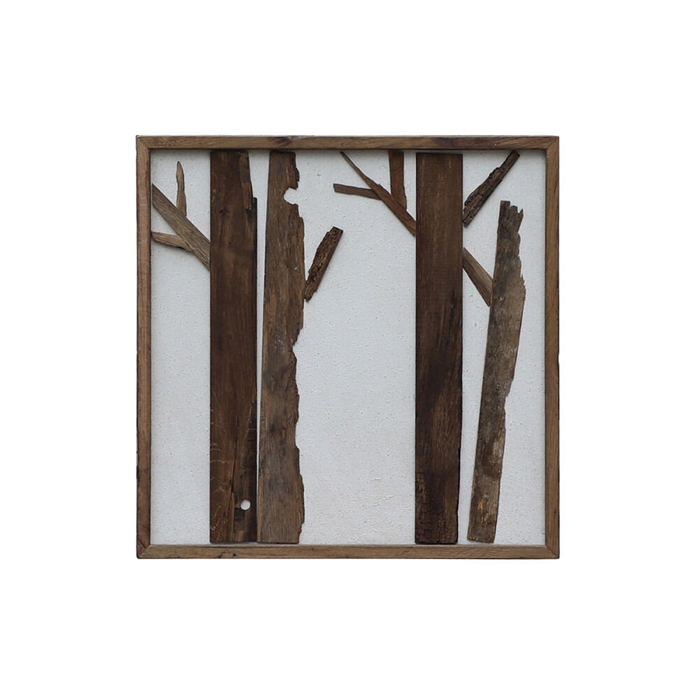 CUADRO DECORATIVO MADERA MACIZA 62 Cm x 62 Cm - LÍNEA RÚSTICA N°6