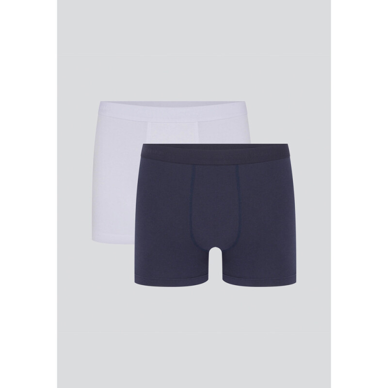 CUECA BOXER MASC AZUL/BRANCO