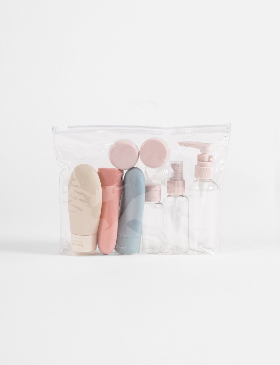 Set de frascos de viaje 8 pcs - multicolor 
