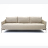 SOFA 2 CUERPOS - 100% CUERO - MODELO SANTIAGO - COLOR PERLA - PATAS CHAMPAGNE SOFA 2 CUERPOS - 100% CUERO - MODELO SANTIAGO - COLOR PERLA - PATAS CHAMPAGNE