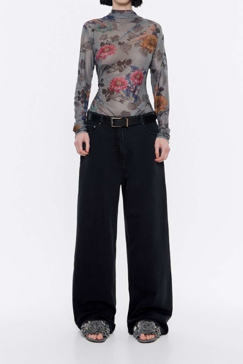 WIDE LEG - VAQUERO LAVADO Negro