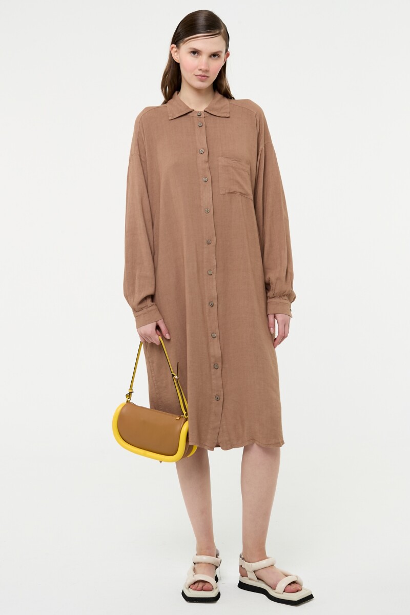CAMISA LARGA Marron