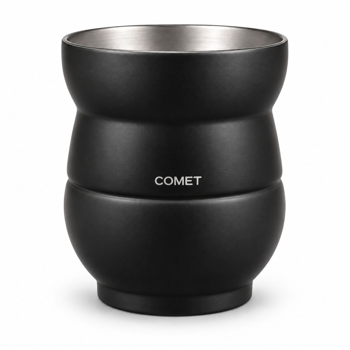 Mate Chico con Doble Pared en Acero Inoxidable 140Ml Comet - Negro 