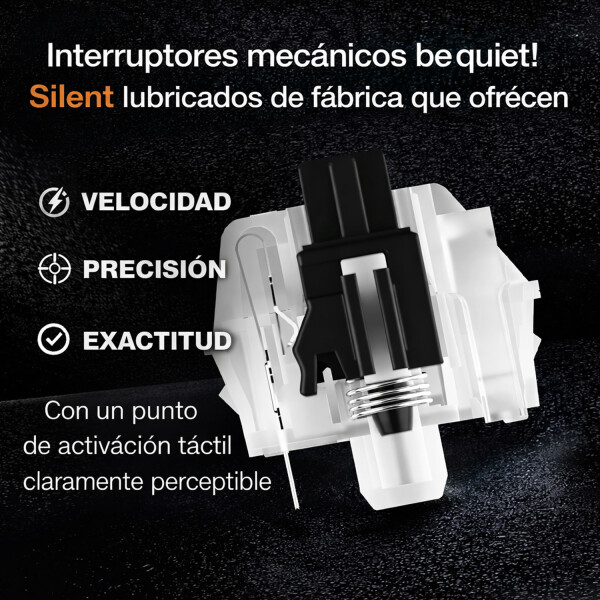 Teclado Mecánico Be Quiet Dark Mount Silent Tactile Tec179 TECLADO BE QUIET! DARK MOUNT SILENT TACT