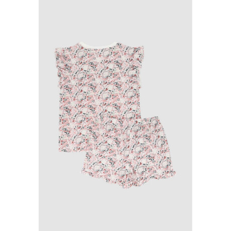 Pijama infantil flowers Rosado