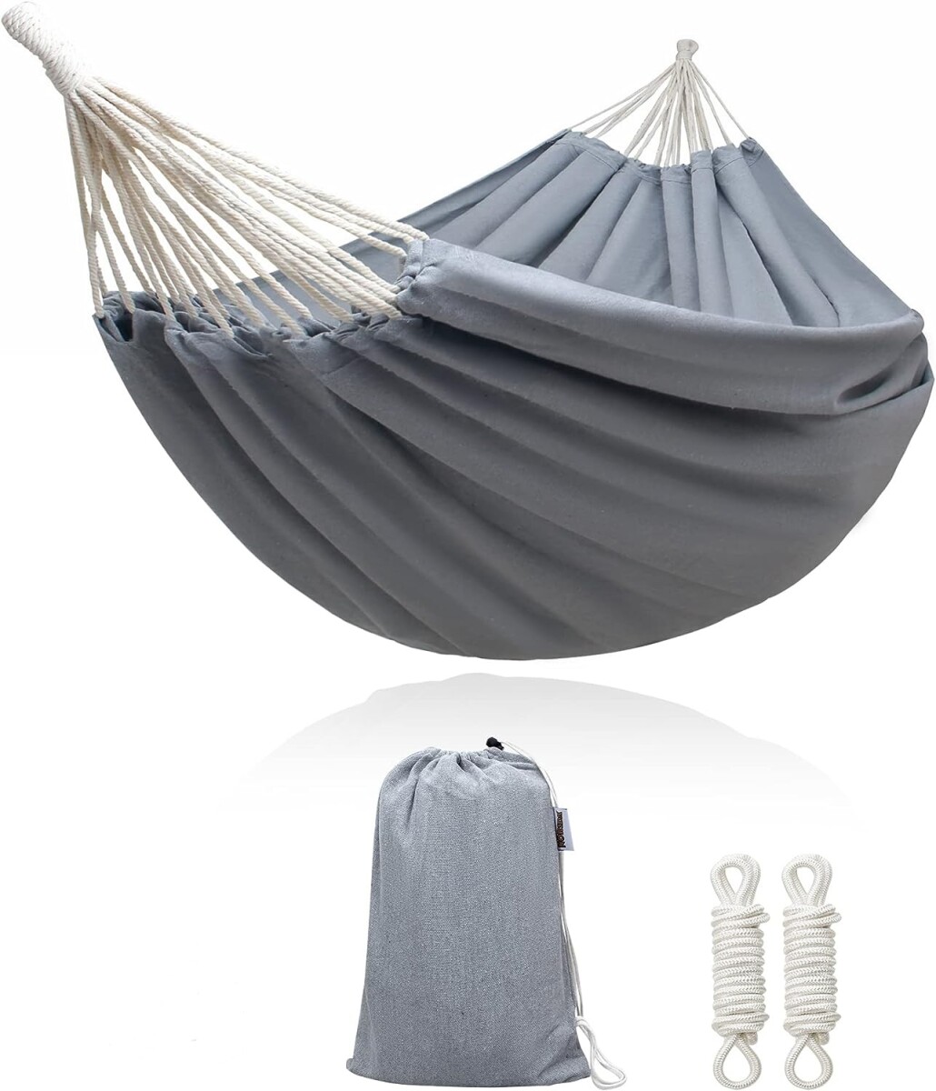 Hamaca Paraguaya 2 Plazas 200x150 Cm - Gris claro 