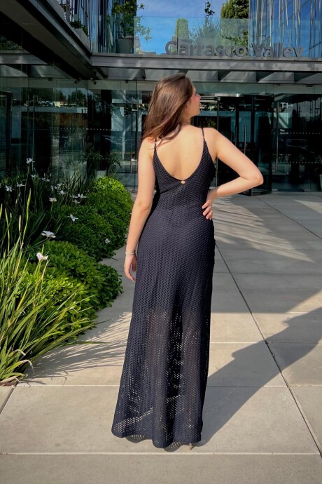 Vestido super midi Dominica Negro