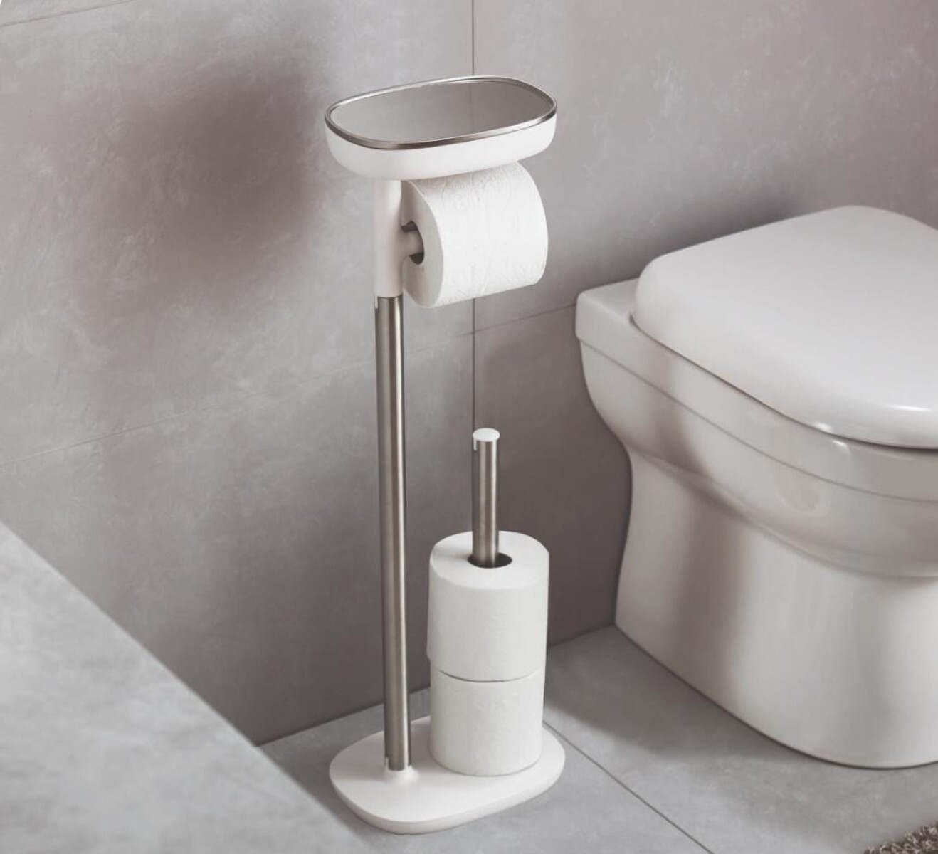 Soporte de Papel Higiénico Independiente Acero Inoxidable - EasyStore Joseph Joseph 