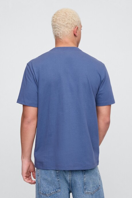 Remera Logo Gap Snoopy Hombre Quiet Blue