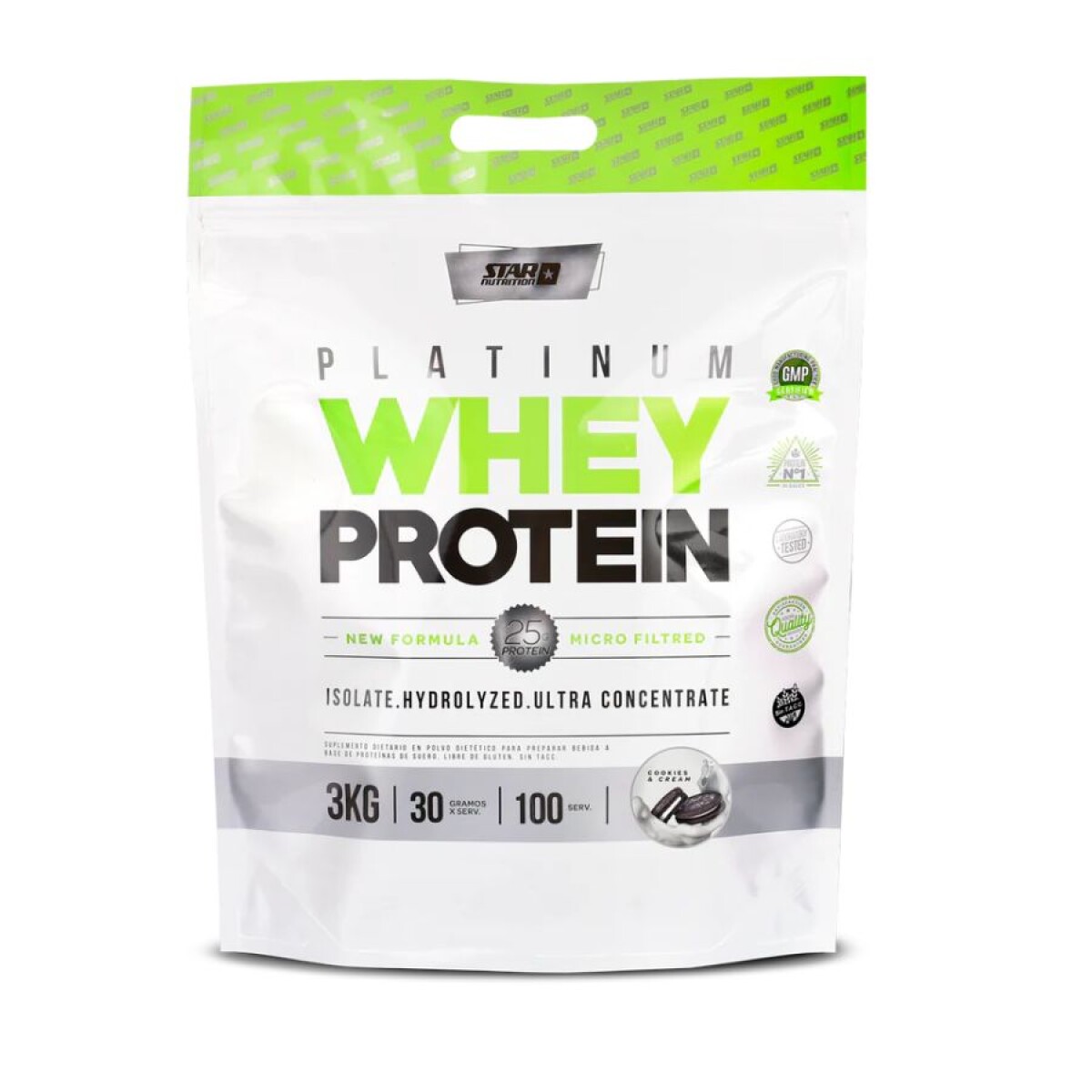 Proteina Star Nutrition Platinum Whey 3 Kg - COOKIES-CREAM 