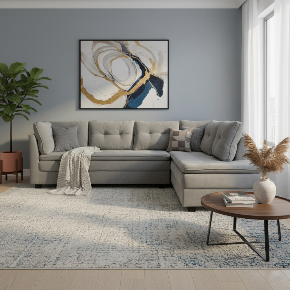 Sillon 3 cuerpos con Chaise - Coimbra Izquierdo Gris