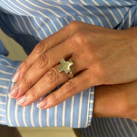 Anillo Cruz del Equilibrio - Plata y Oro Anillo Cruz del Equilibrio - Plata y Oro