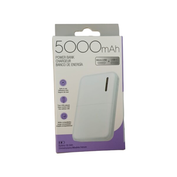 Power Bank 5000mAh celeste