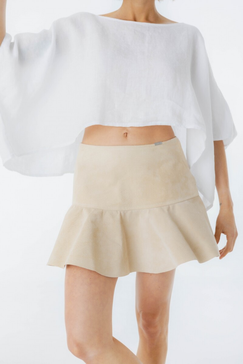Falda Flown Leather Crudo