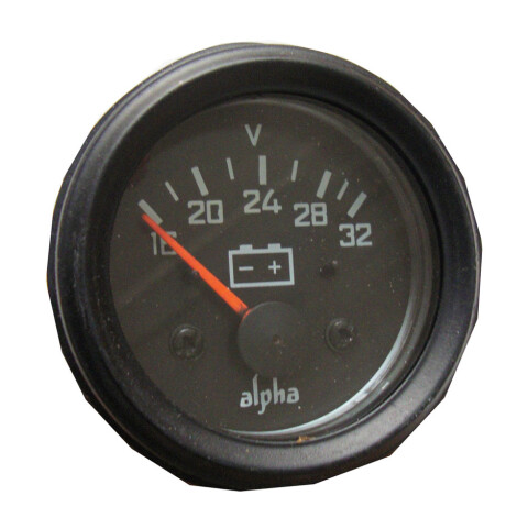 INSTRUMENTO RELOJ MEDIDOR - VOLTIMETRO 16-32V 52MM ALPHA INSTRUMENTO RELOJ MEDIDOR - VOLTIMETRO 16-32V 52MM ALPHA