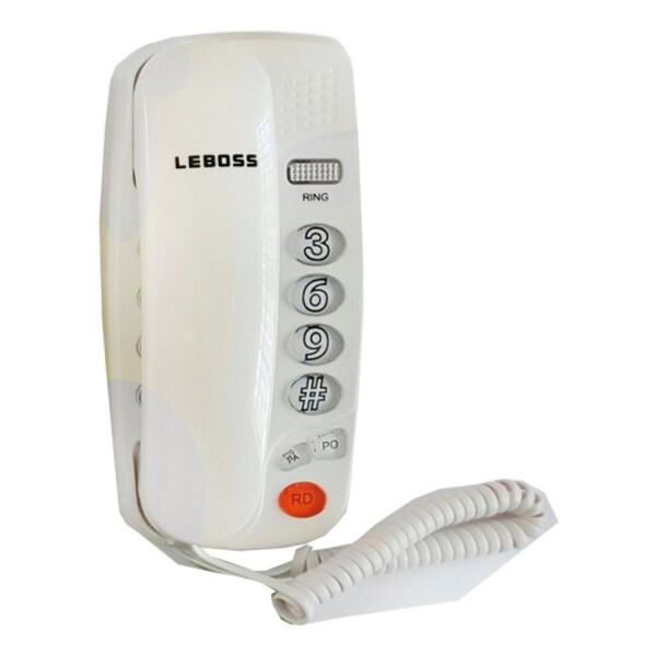 Telefono Fijo De Mesa O Pared Base B636 Numeros Grandes Variante Color Blanco