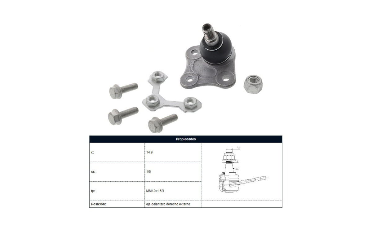 Rotula Del Audi A3, Volks Golf/Bora 96-25 Der Rotula Del Audi A3, Volks Golf/Bora 96-25 Der
