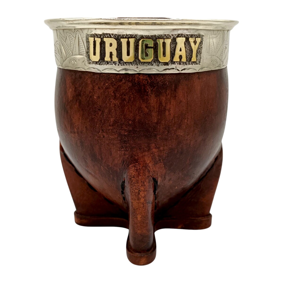 Mate Imperial URUGUAY con apliques en bronce - ALPACA - 32 - marrónuniforme 