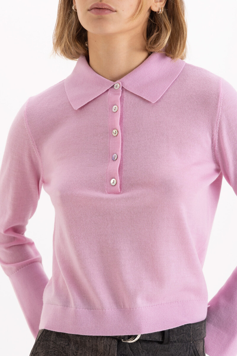 SWEATER POLO Rosa