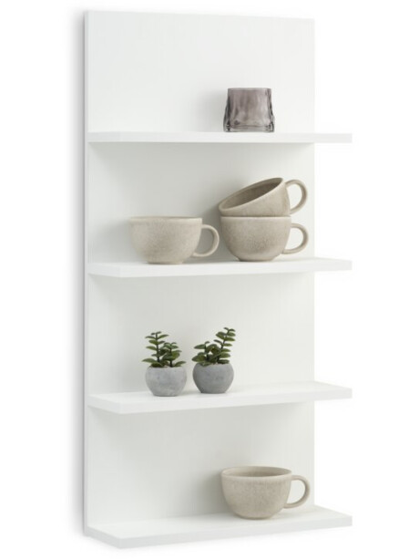 Estante de pared KARSTOFT 4 estantes blanco Estante de pared KARSTOFT 4 estantes blanco