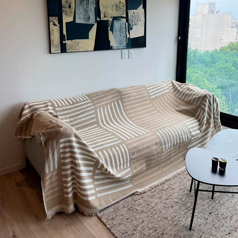 Manta para sillón y cama con diseños rayas 180 x 230 cm