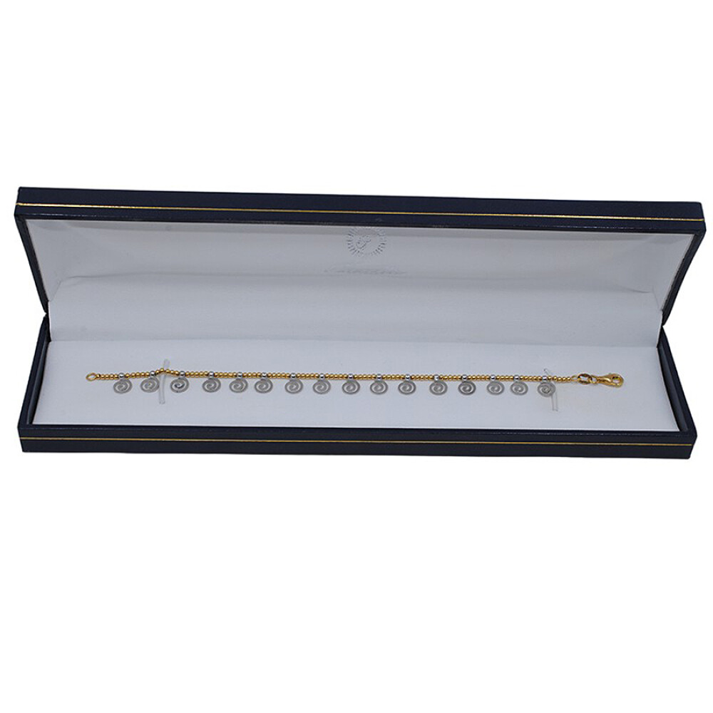 Pulsera En Oro 18K De 2 Colores Pulsera En Oro 18K De 2 Colores