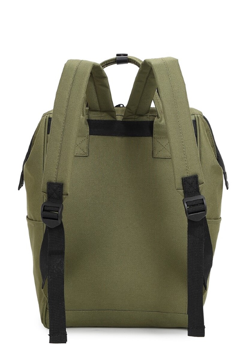 Mochila boca de pez multicierres Verde