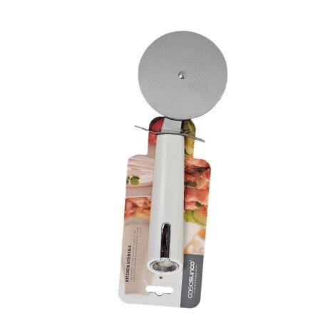 Cortador Rueda Cuchillo Corta Pizza de Cocina en Acero Inox Blanco