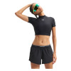 Top UA HeatGear Crop Mock SS Mujer 6010006-008 Negro