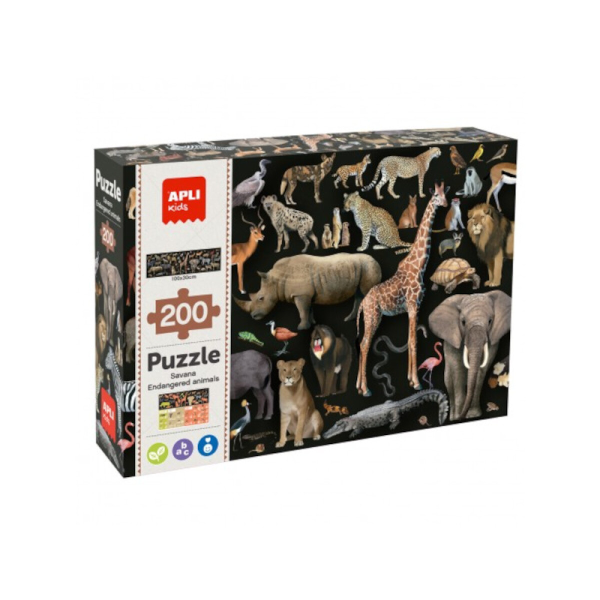 Puzzle Animales Amenazados Sabana - Apli 