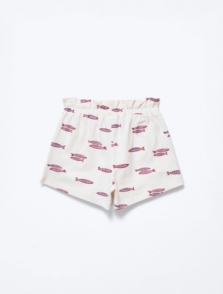 SHORT INFANTIL ESTAMPADO BEIGE