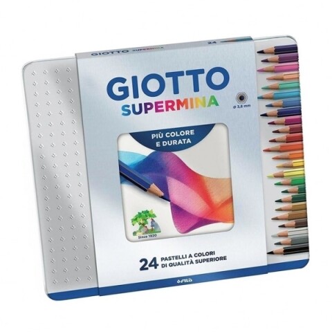 LAPIZ Colores GIOTTO SUPERMINA LATA 24 LAPIZ Colores GIOTTO SUPERMINA LATA 24