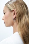 Aros acero melted plateado