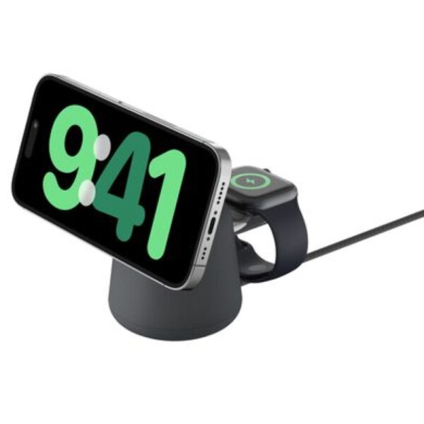 Cargador Inalambrico Belkin 2-1 Stand 15W Black MagSafe WIZ020VFH36 Cargador Inalambrico Belkin 2-1 Stand 15W Black MagSafe WIZ020VFH36