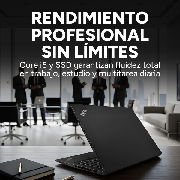 Notebook Lenovo Thinkpad T490s I5 8Gen 8gb 256gb 14" w11 pro Color Negro