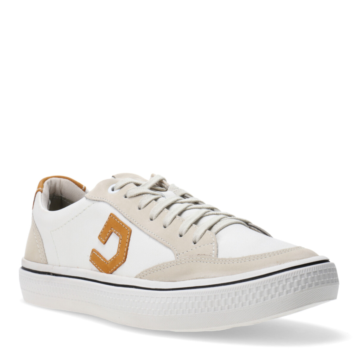 Championes de Hombre Democrata YANE acordonado casual - Amarillo Crema / Blanco 