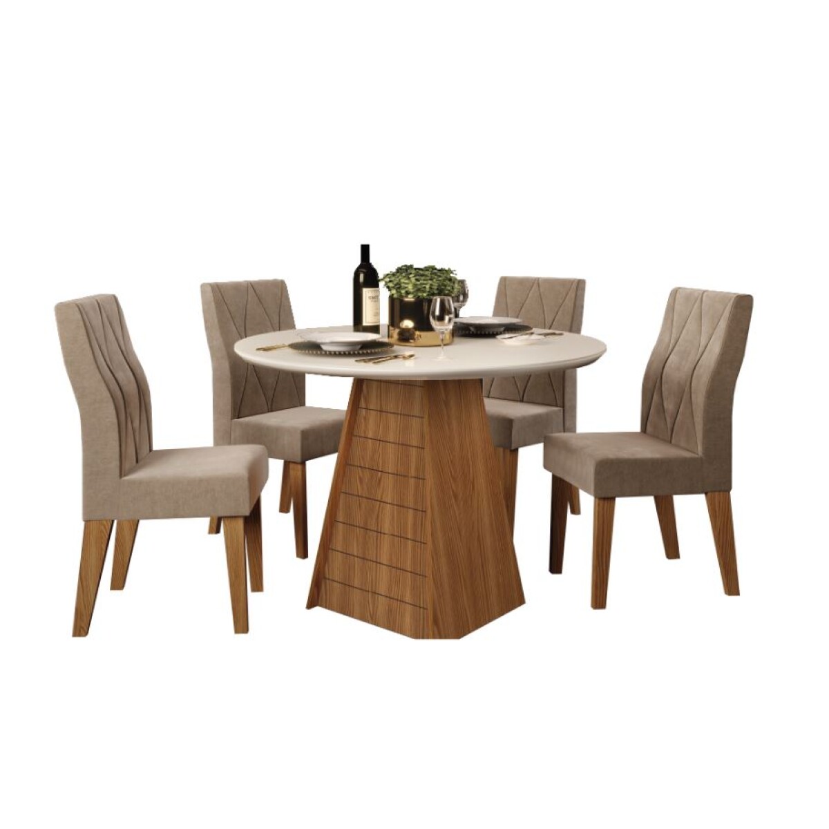 Juego De Comedor 4 sillas Fler 