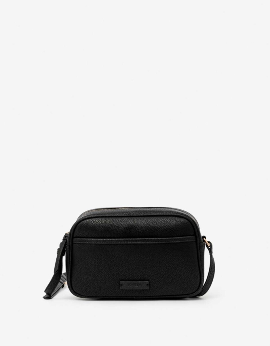 Bandolera Con Bolsillo Delantero - Negro 