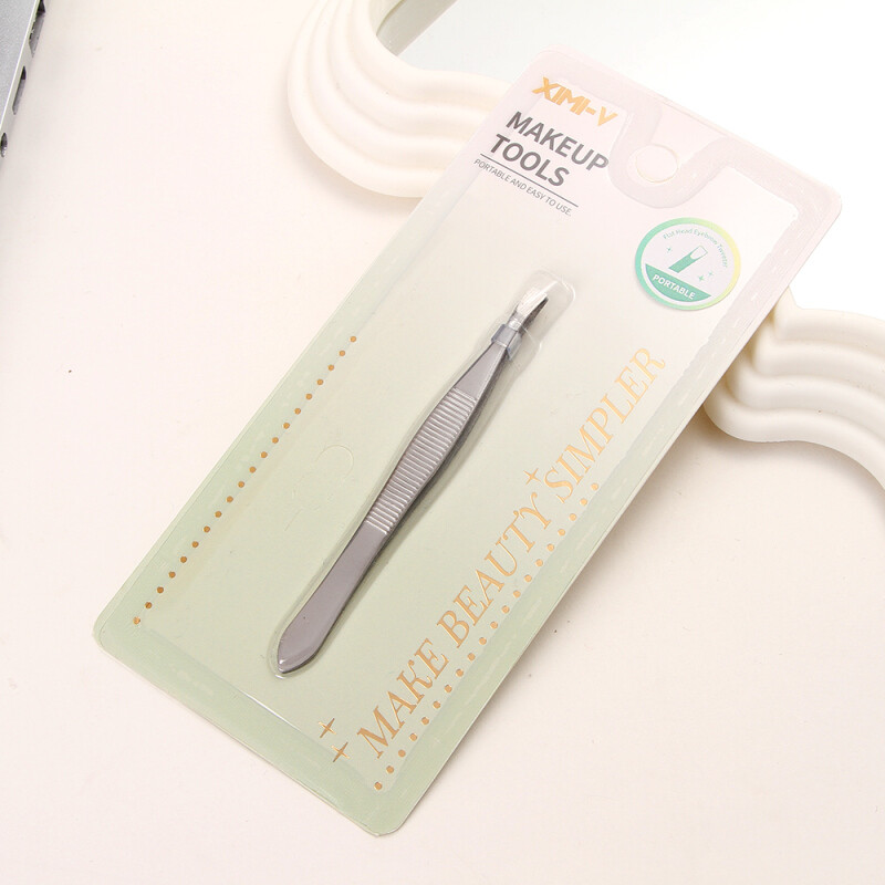 Pinza De Cejas Punta Plana - Color Natural Pinza De Cejas Punta Plana - Color Natural