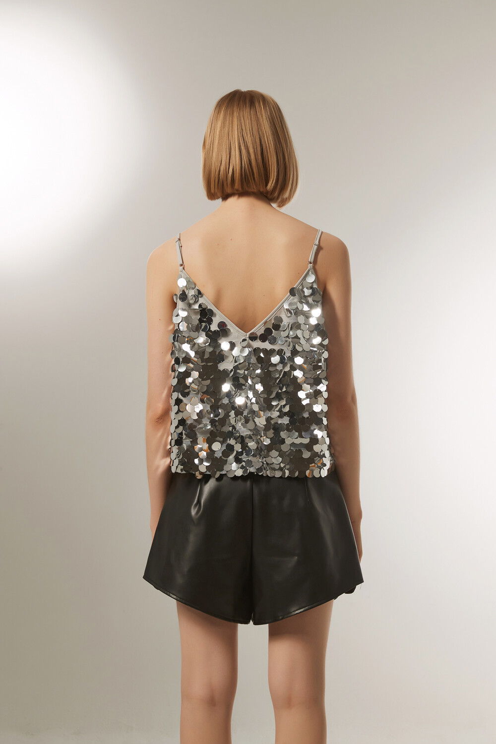 Musculosa Carmin Plateado