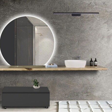Luminaria Barra de led lineal 60cm negra 12w Luminaria Barra de led lineal 60cm negra 12w