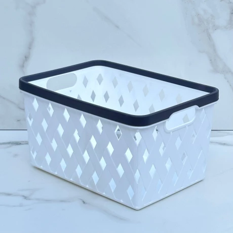 Canasto Organizador Tramado Polipropileno Alto 14cm x Ancho 18cm x Largo 25cm Canasto Organizador Tramado Polipropileno Alto 14cm x Ancho 18cm x Largo 25cm