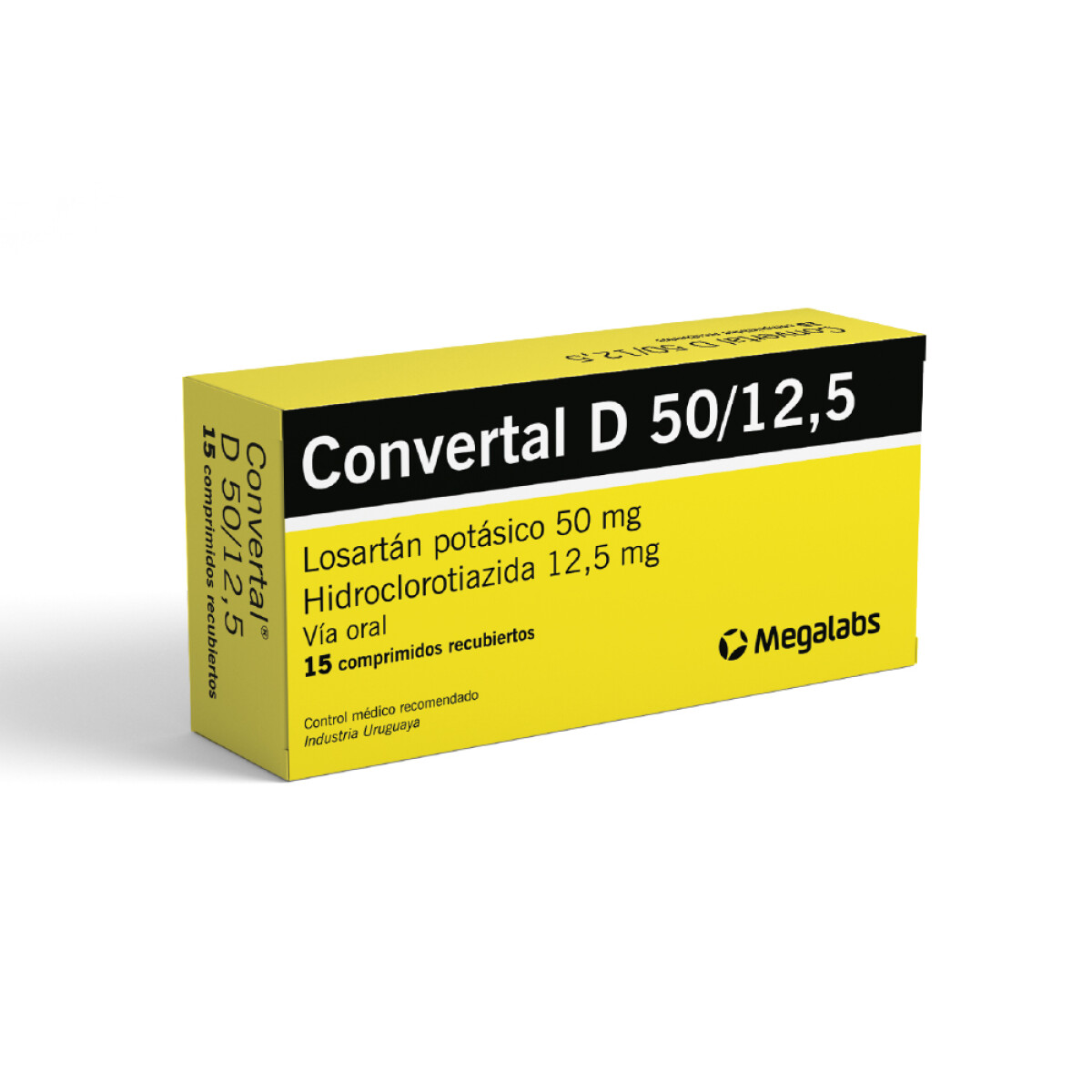 CONVERTAL D 50/12.5 mg – 15 Comprimidos para Control de Presión