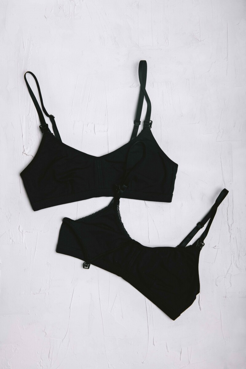 Pack de 2 Soutienes Maternales Rocío [MS2] - Algodón Negro