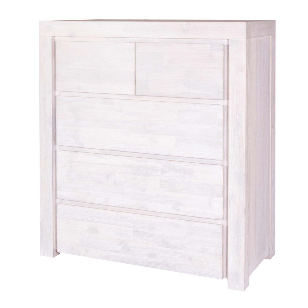 COMODA 5 CAJONES MADERA-ACACIA NATURAL-BEIGE NEWPORT