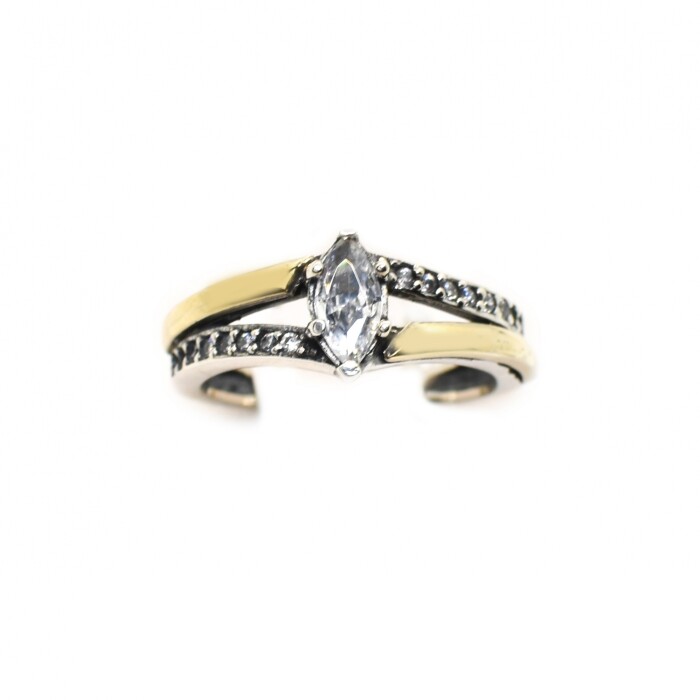 Anillo en Oro y Plata 925 con Zirconias Anillo en Oro y Plata 925 con Zirconias