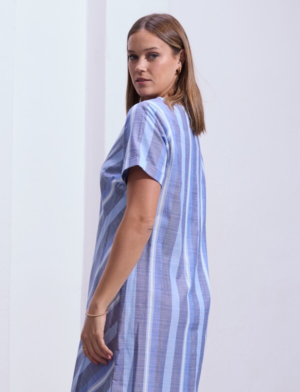 Vestido Algodon Line AZUL/MULTI