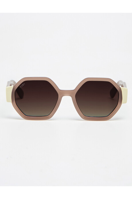 Lentes Tiwi Valette Shiny Coconut/beige With Brown Gradient Lense