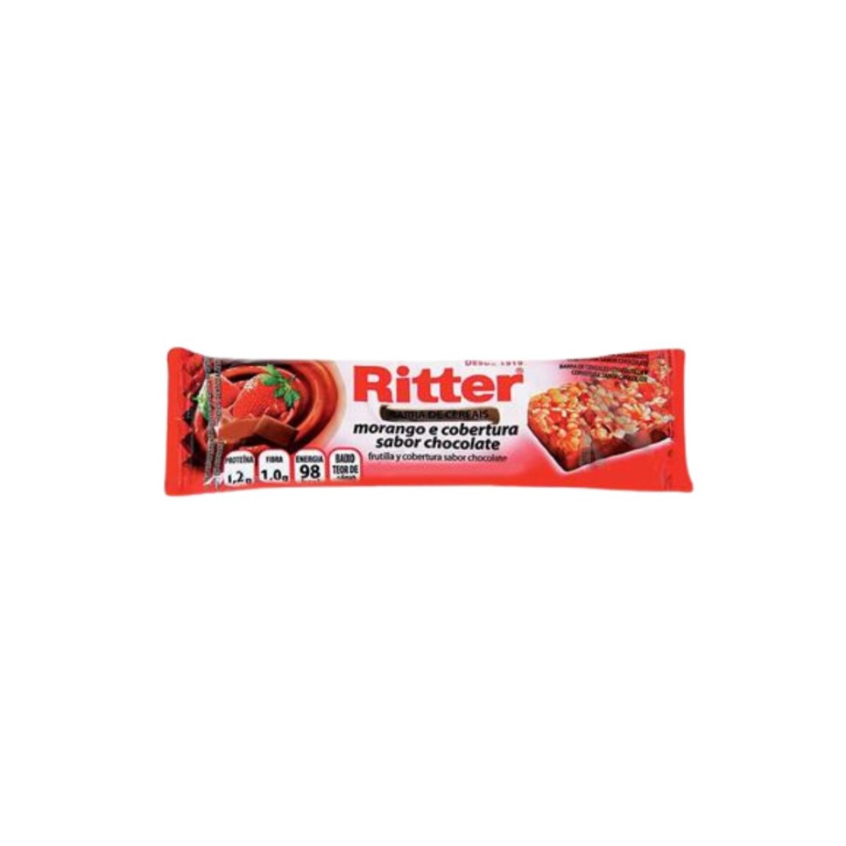 CEREAL BARRITA RITTER FRUTILLA C/CHOCO 25GRS DISPLAY X24 