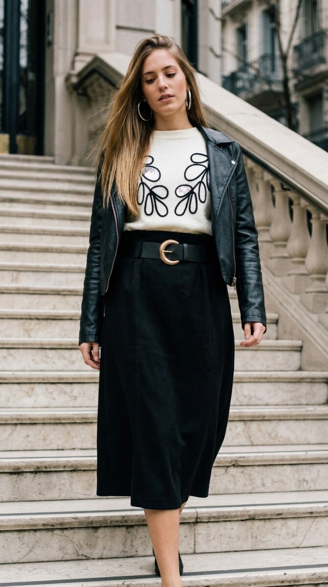 Pollera Celine - Negro 